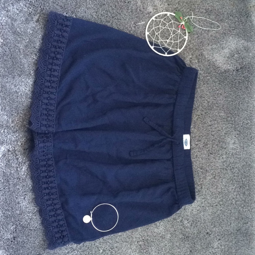 ADJUSTABLE BLUE LOOSE SKIRT PANTS FOR GIRLS 9-11
